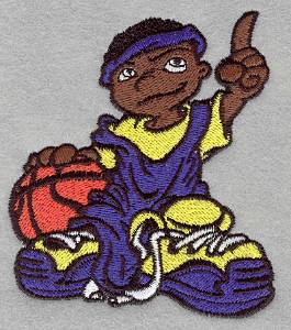 Picture of Basketball Dude Machine Embroidery Design
