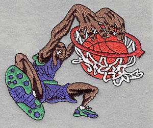 Picture of Basketball Slam Dunk Machine Embroidery Design