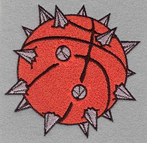 Picture of Basketball With Spikes Machine Embroidery Design