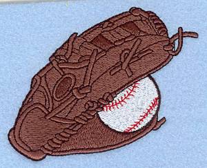 Picture of Baseball Glove Machine Embroidery Design
