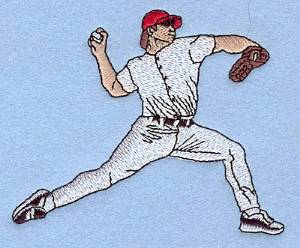 Picture of Baseball Pitcher Machine Embroidery Design