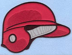 Picture of Baseball Helmet Applique Machine Embroidery Design