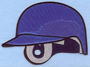 Picture of Baseball Helmet Applique Machine Embroidery Design