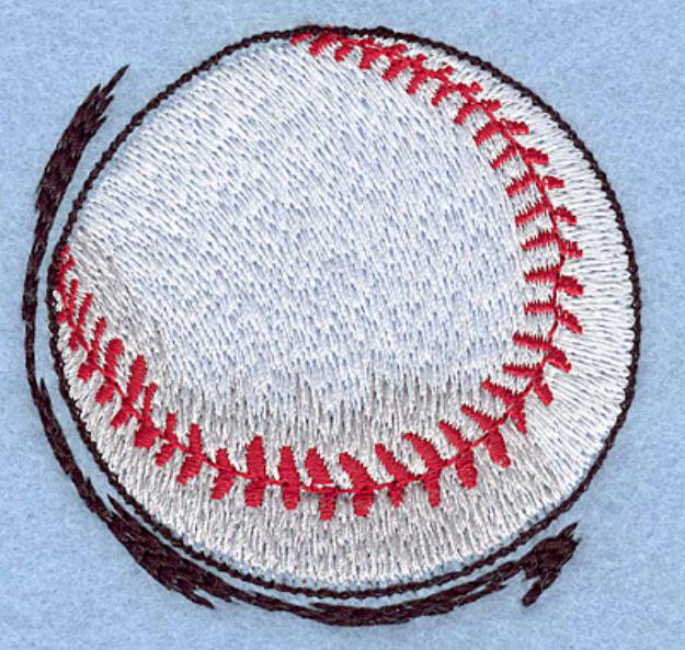 Picture of Baseball In Motion Machine Embroidery Design