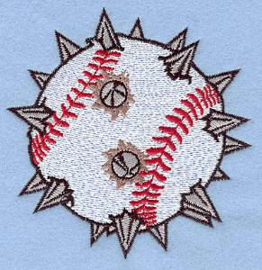 Picture of Baseball With Spikes Machine Embroidery Design