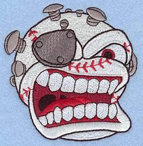 Picture of Baseball Angry Machine Embroidery Design