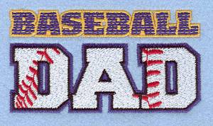Picture of Baseball Dad Machine Embroidery Design