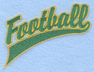 Picture of Football Script Machine Embroidery Design