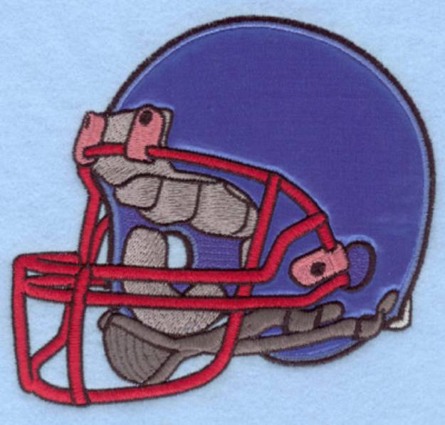 Picture of Football Helmet Applique Machine Embroidery Design