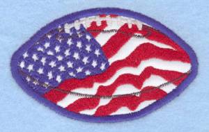Picture of Americana Football Machine Embroidery Design