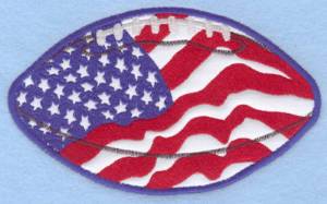 Picture of USA Football Applique Machine Embroidery Design