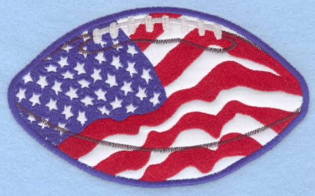 Picture of USA Football Applique Machine Embroidery Design