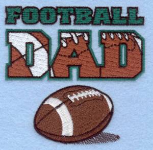 Picture of Football Dad & Ball Machine Embroidery Design