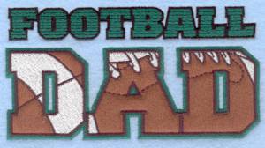 Picture of Football Dad Applique Machine Embroidery Design