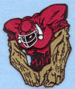 Picture of Football Player 4 Small Machine Embroidery Design