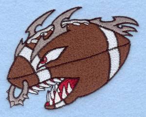 Picture of Angry Football Machine Embroidery Design