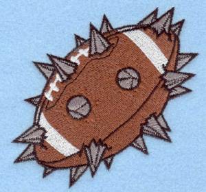 Picture of Spiked Football Machine Embroidery Design