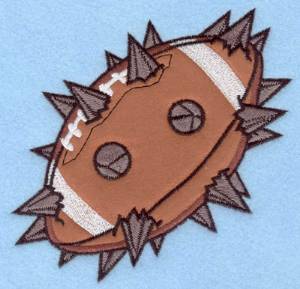 Picture of Spiked Football Applique Machine Embroidery Design