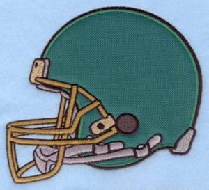 Picture of Football Helmet Applique Machine Embroidery Design