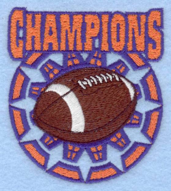 Picture of Champions & Football Machine Embroidery Design