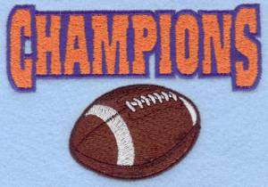 Picture of Champions & Football Machine Embroidery Design