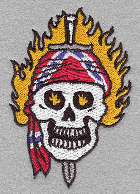 Picture of Rebel Skull & Sword Small Machine Embroidery Design