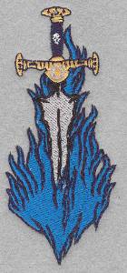 Picture of Sword In Flames Small Machine Embroidery Design