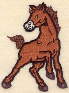 Picture of Mustang Med Applique Machine Embroidery Design