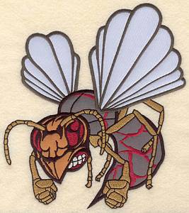 Picture of Hornet Applique Machine Embroidery Design