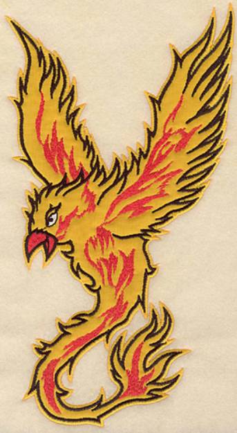 Picture of Phoenix Large Applique Machine Embroidery Design