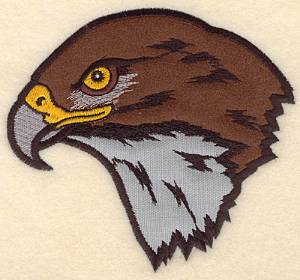 Picture of Hawk Head Applique Machine Embroidery Design