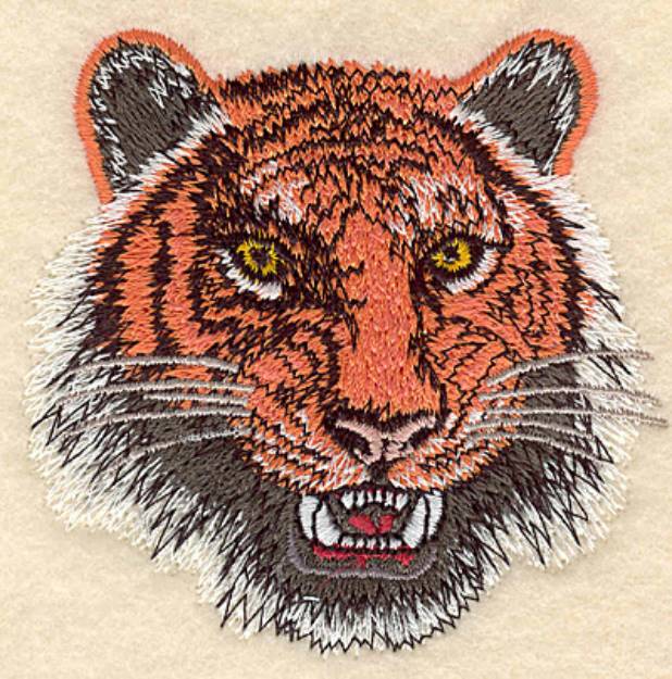 Picture of Tiger Head Small Machine Embroidery Design