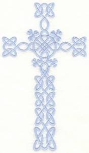 Picture of Celtic Cross With Shamrocks Machine Embroidery Design