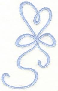 Picture of Heart Ribbon Machine Embroidery Design