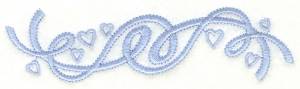 Picture of Ribbon With Hearts Machine Embroidery Design