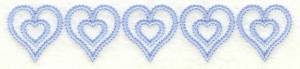 Picture of Hearts Horizontal Border Machine Embroidery Design