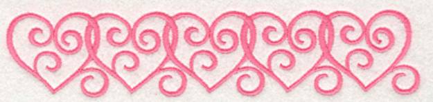 Picture of Swirly Heart Border Machine Embroidery Design