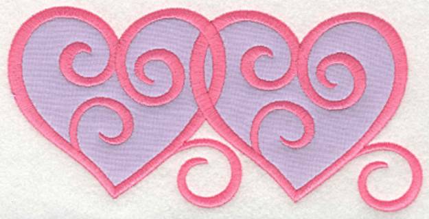 Picture of Swirly Hearts 2 Machine Embroidery Design