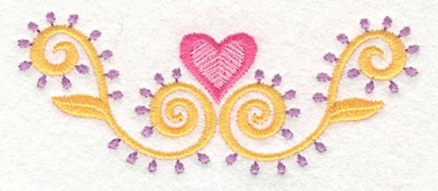Picture of Heart Motif 2 Small Machine Embroidery Design