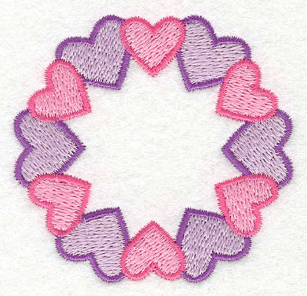 Picture of Heart Circle Machine Embroidery Design
