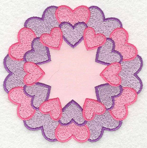 Picture of Circle Of Hearts Machine Embroidery Design