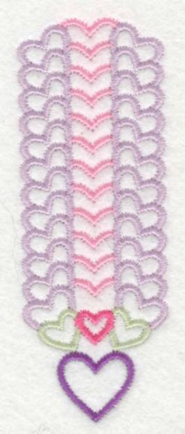 Picture of Hearts Stacked Small Machine Embroidery Design