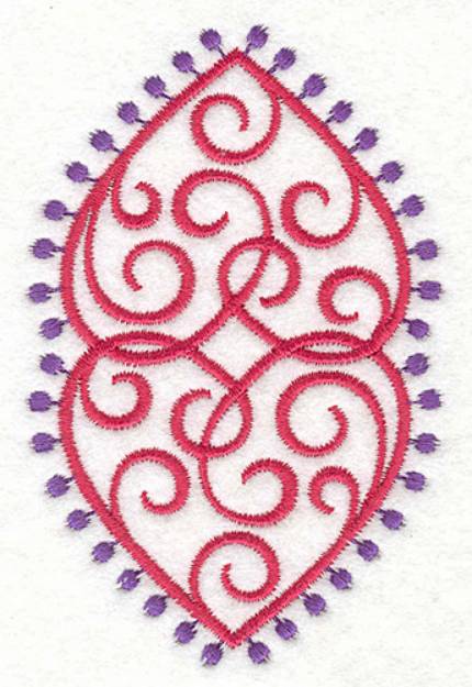 Picture of Fashion Hearts Mirrored Machine Embroidery Design