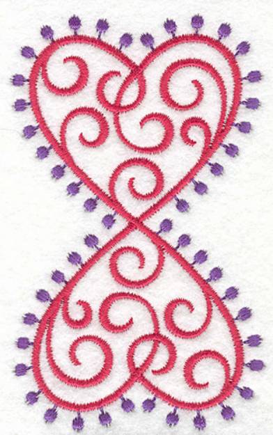 Picture of Fashion Hearts Mirrored Machine Embroidery Design