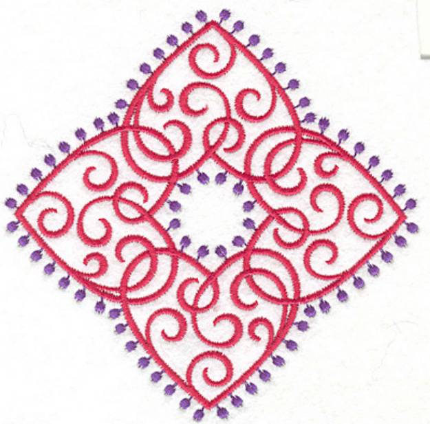 Picture of Fashion Hearts Diamond Machine Embroidery Design