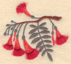 Picture of Yellow Gum Fringe Machine Embroidery Design