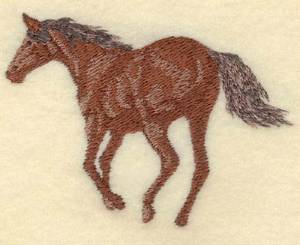 Picture of Horse Trotting Away Small Machine Embroidery Design