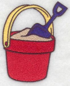 Picture of Beach Pail Small Machine Embroidery Design