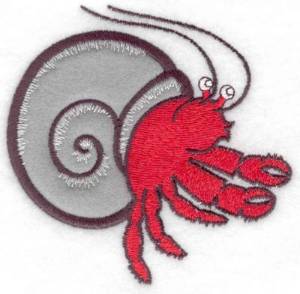 Picture of Hermit Crab Applique Small Machine Embroidery Design
