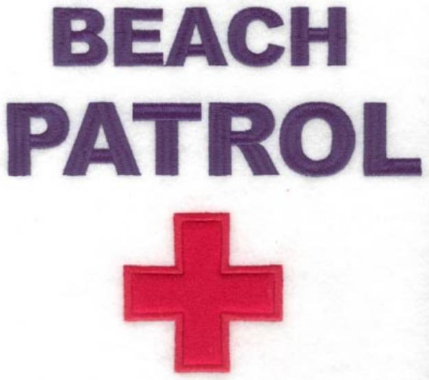 Picture of Beach Patrol Applique Machine Embroidery Design